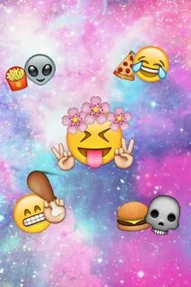 Cute Galaxy Emoji Whatsapp Wallpaper - Draw-u