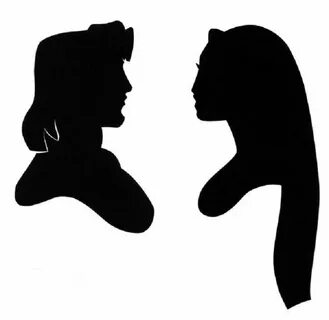 John Smith/Rolfe and Pocahontas silhouettes Disney silhouett