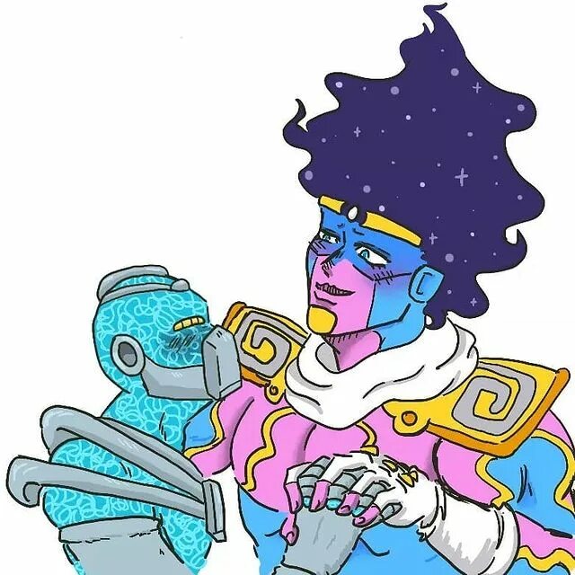 Part 4 Star Platinum & Hierophant green 💜 💚.Since Star has a fun colo...