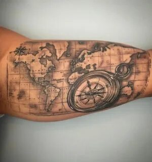 Pin by David Blanco Riquelme on Tattoo Ideas World map tatto