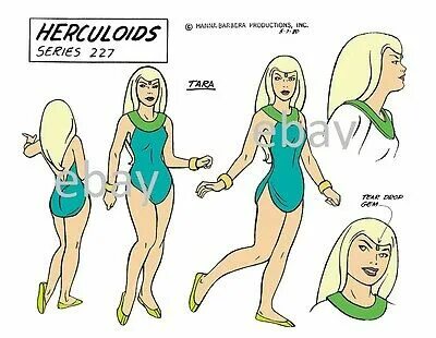 Hanna Barbera модель лист печать-herculoids-тара поворотов e