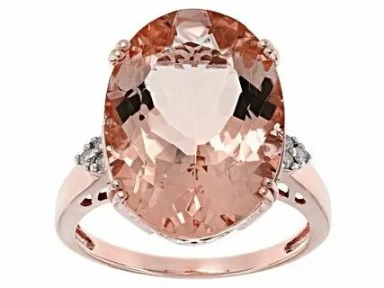 Peach Cor De Rosa ™ Morganite 10k Rose Gold Ring 9.15ctw - G