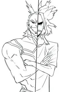 All Might in My Hero Academia Coloring Page - Free Printable