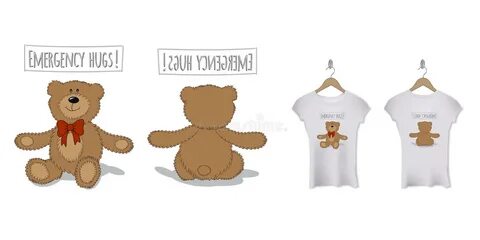 Funny t-shirt print design with teddy bear. 