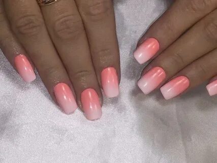 Delicate white and pink ombre