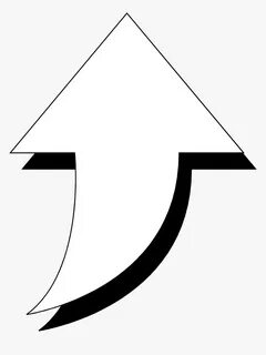 Triangular Clipart Curved - White Curved Arrow Png, Transpar