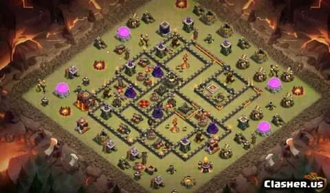 Town Hall 10 a TH10 War Base With Link 7-2019 - War Base - C