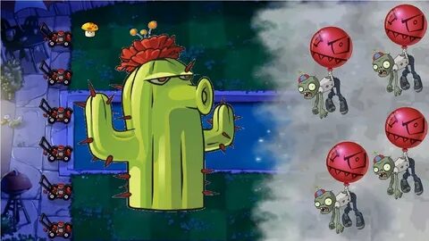 Cactus vs Balloon Zombies Plants vs Zombies Game Play Part 1