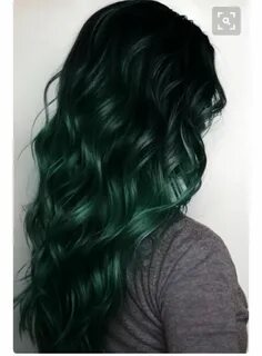 Emerald green dark roots Hair color dark, Green hair colors,