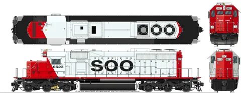 Soo Line Historical and Technical Society Locomotive Drawing