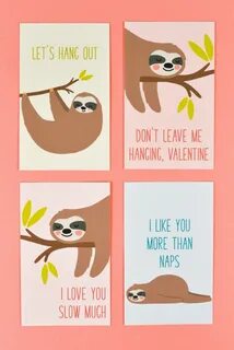 Free Printable Sloth Valentines Valentines printables free, 