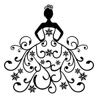 Quinceanera dress stroke element #AD , #sponsored, #Ad, #dre