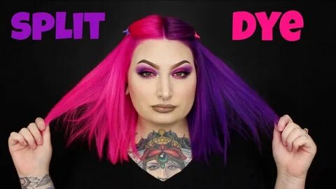 SPLIT HAIR DYE PINK & PURPLE - YouTube