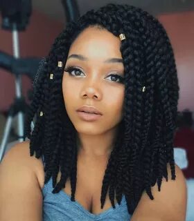 Medium Length Thick Box Braids Bob braids hairstyles, Short 