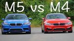 BMW F10 M5 vs F82 M4 rolling drag race - YouTube