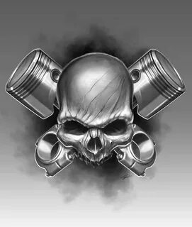 Pin by David Major ッ on Skulls Totenköpfe Piston tattoo, Car