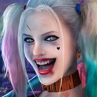 2932x2932 Harley Quinn Smile Art Ipad Pro Retina Display HD 