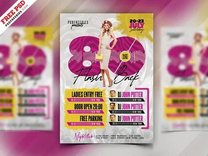 80s Theme Music Party Flyer PSD on Behance