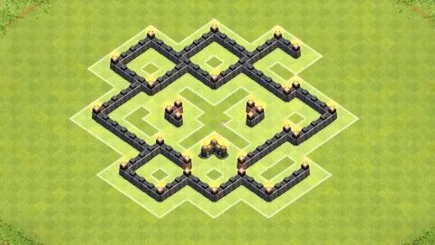 CLASH OF CLANS TH5 HYBRID BASE / TOWN HALL 5 DEFENSE ANTI DR