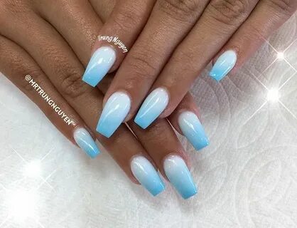 Custom nails design--ombré #allpowder #notpolish #nails #nai