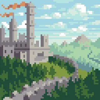 skeddles в Твиттере: "Kingdom Overlook #pixelart for @pixelj