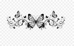 Butterfly Black And White png download - 1600*971 - Free Tra