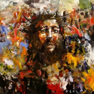 An artwork of Jesus Christ wearing the crown of thorns. Mode