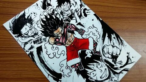 Drawing Monkey D. Luffy Gear 4 SNAKEMAN One Piece - YouTube