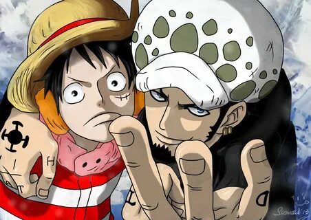 Anime One Piece Trafalgar Law Monkey D. Luffy Wallpaper Gamb