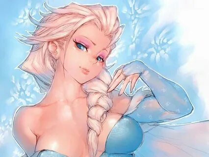 Elsa is naked.