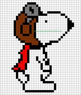 Minecraft Pixel Art Templates: Snoopy Minecraft pixel art, P