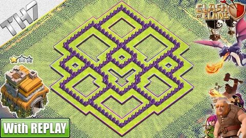 NEW BEST Town Hall 7 Base with REPLAY & COPY LINK - Clash of