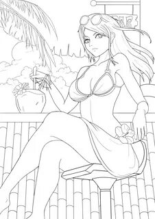 ArtStation - Manga Line Art - Happy Summer Time