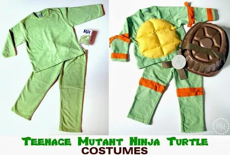 DIY costume for Maddie for family ninja turtle movie night T