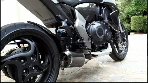 CB1000R Blue Flame exhaust - YouTube