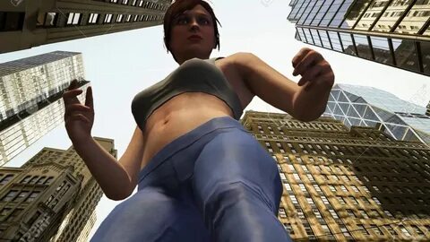 TEST GTA V Giantess in the city - YouTube