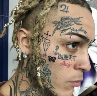 Lil Skies Face Tattoo Inspirations Natural Bang