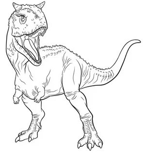 Jurassic World Carnotaurus Coloring Page - Free Printable Co