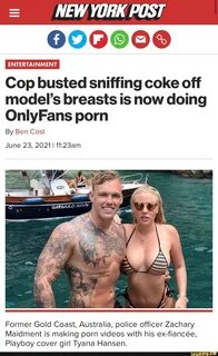 NEW YORK POST ENTERTAINMENT Cop busted sniffing coke off mod