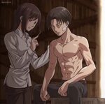 The abs that never happened - by ご ん ち : LeviCult Attack on 