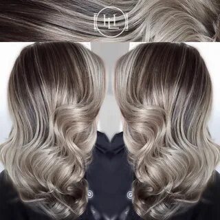 Ash Pearl Blonde, long hair, soft curls, Balayage, ombré Lon