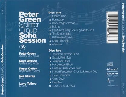 Peter Green Splinter Group - Soho Session 2 CD (1999) / Avax