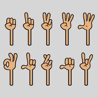 Download Four Finger Cartoon Hand Gesture Collection for free.