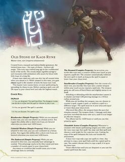DnD 5e Homebrew (Search results for: Item) Dungeons and drag