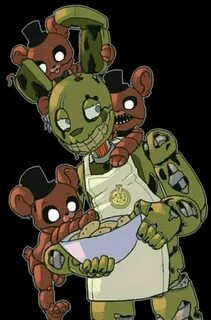 Preparing cookies with Springtrap and Freddles Anime fnaf, F