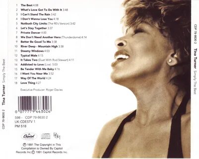 Tina Turner Simply The Best back CD Covers Cover Century Ove