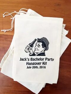 1 Bachelor Party Groomsmen Survival Kit Hangover Bag Hipster