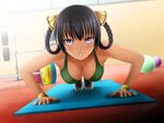 Wallpaper : anime, cartoon, cleavage, exercising, Toy, sweat