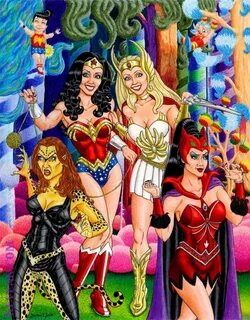 WW and She Ra Wonder woman, Comic art, Comics