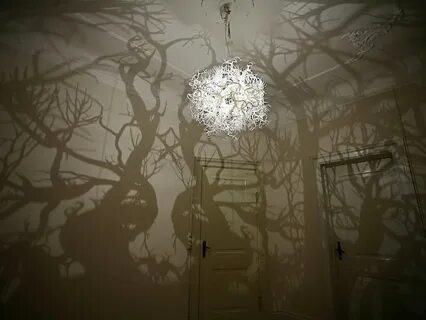 The Chandelier That Produces a Shadow Forest of Wild Trees